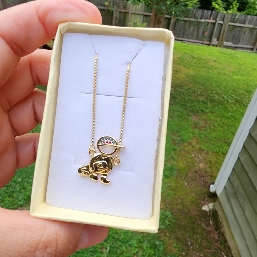 Women Adjustable Skate Boy Bracelet, Gold Plated